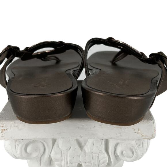 Kim Rogers Morissa Thong Sandals Metallic Bronze Size 6M - Picture 7 of 15